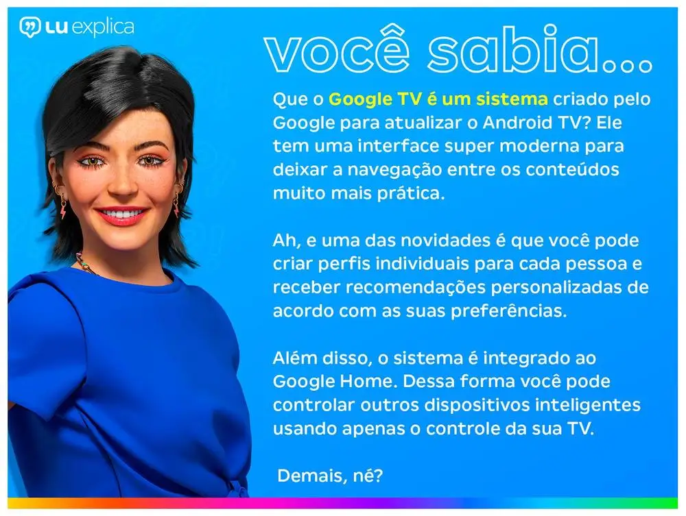 Smart TV 50" TCL 4K UHD QLED 50P7K Google TV AiPQ Google Assistente 3 HDMI