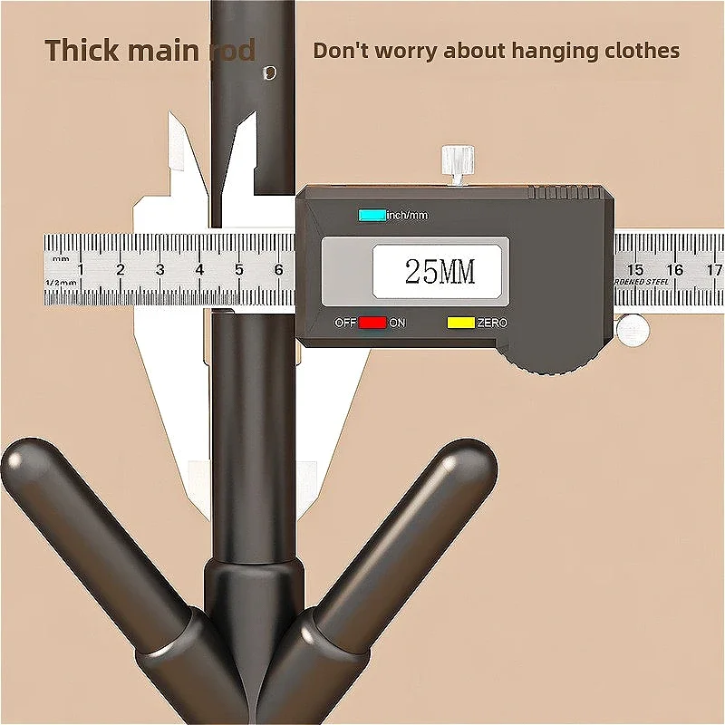 Rack de roupas de chão em formato de ramo de árvore, multi gancho, móvel e conveniente, cabide para casa, sala de estar, armazenamento de roupas