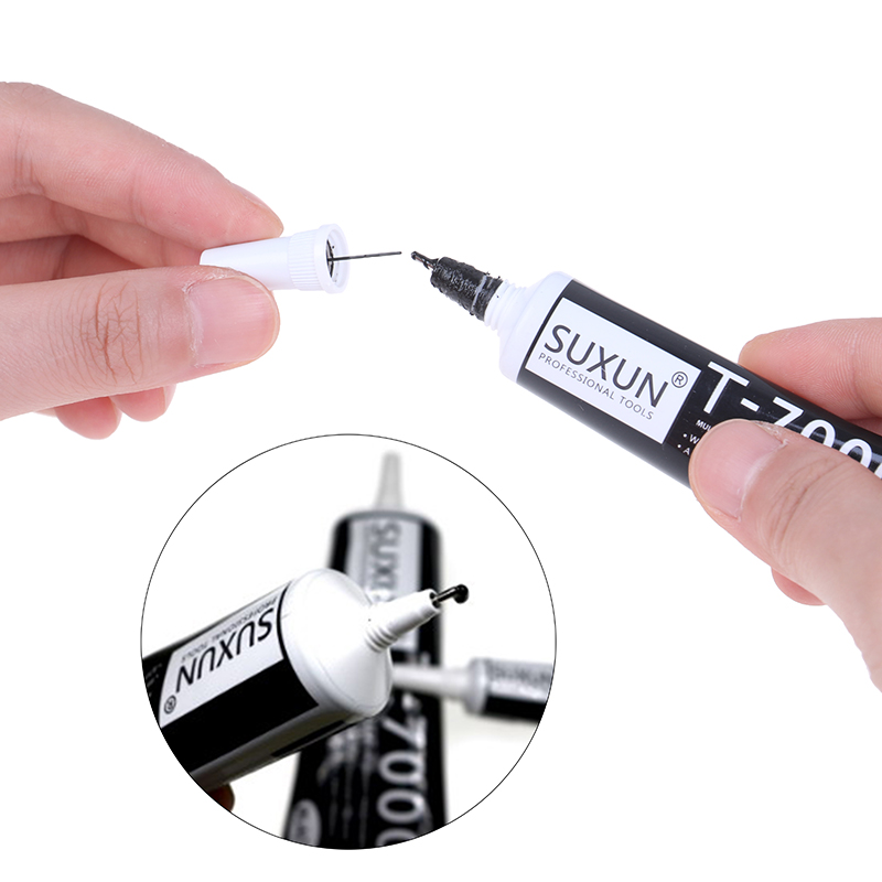 15ML T-7000 검은 접착제 휴대 전화 금속 화면 프레임 수리 다이아몬드 접착제 액체 접착제