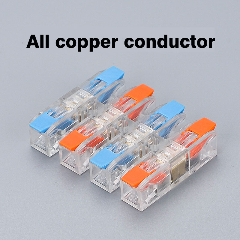 Terminal de cableado tipo prensa rápida acoplamiento eléctrico fijación de tornillo de 2-12 pines conector de cable compacto bloque de terminales tipo empuje