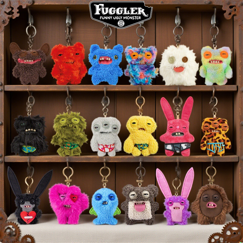 Оригинальный Fuggler Ugly Teeth Monsters, плюшевые игрушки, брелки Fugglers с широкими глазами, странный чужой кролик, куклы Peluche, подвески