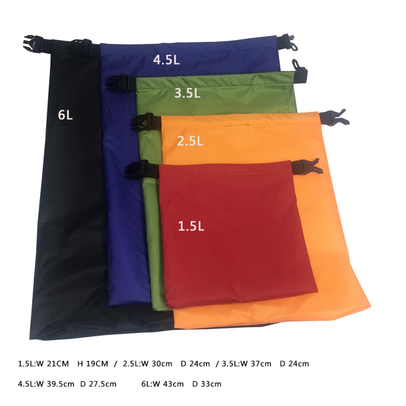 Bolsa seca impermeable para exteriores, saco de almacenamiento con hebilla para playa, viaje, deriva, natación, snorkel, accesorios, 5 uds.