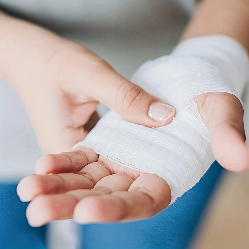 10 stücke/Los 7,5 cm x 4,5 m Baumwolle pbt elastischer Verband medizinische Versorgung entsprechend Erste-Hilfe-Mull Wundauflage Notfall versorgung