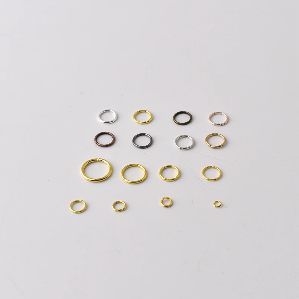 100-200 ピース/ロット 3-8 ミリメートルシングルループオープン丸カンスプリットリングコネクタジュエリーメイキング用品 Diy 手作りアクセサリー