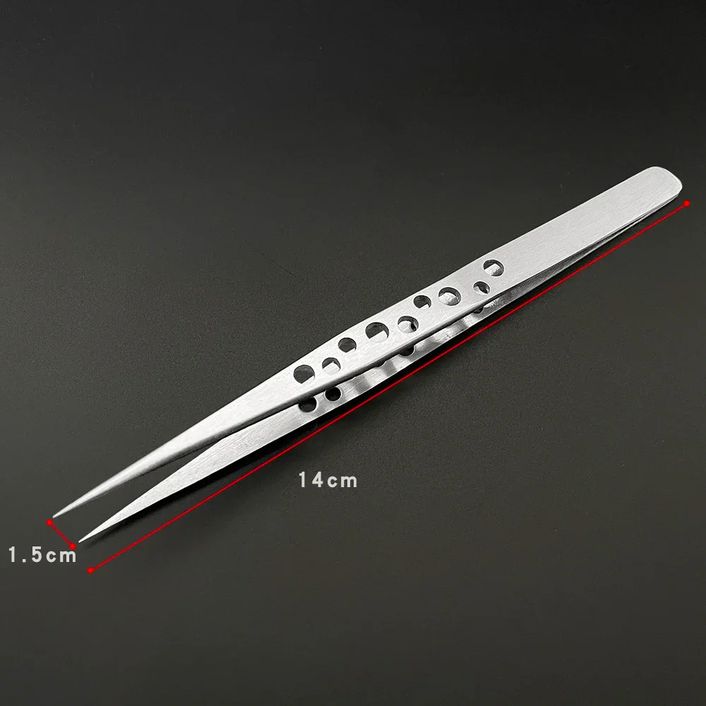 Industriële pincet Elektronica Antistatisch Gebogen rechte punt Precisie Roestvrij DIY Handgereedschap Sets Tang Telefoonreparatie