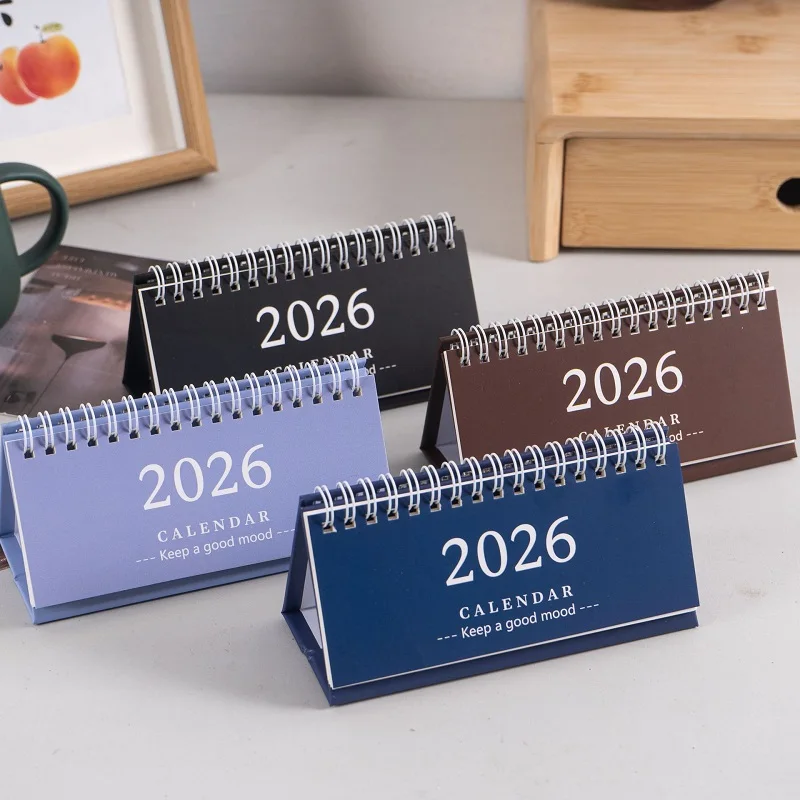 2026 Simple Style English Mini Desk Calendar Desktop Display Portable Calendar Desktop Decoration Handmade Diary