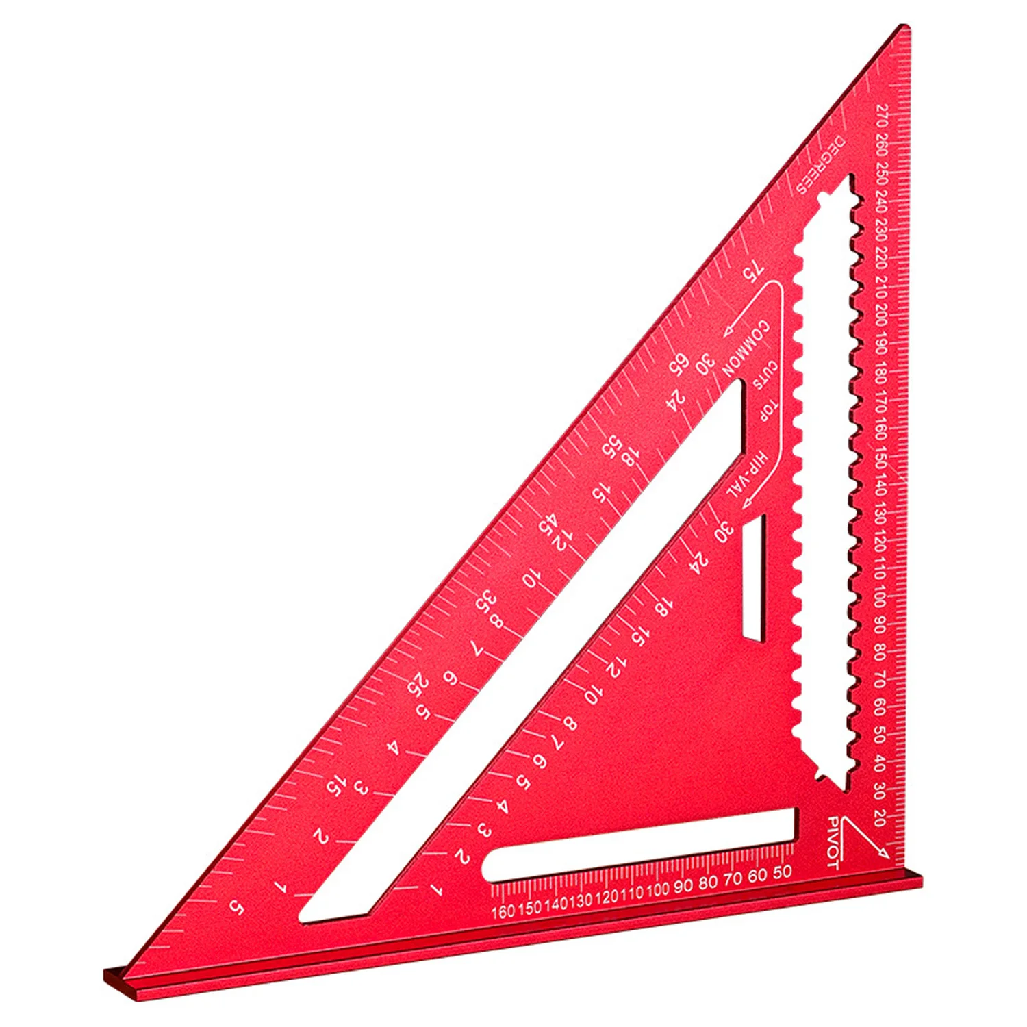 Medidores triangulares de aleación de aluminio para carpintería, herramientas de medición, marcador de alta precisión, regla angular métrica e Imperial