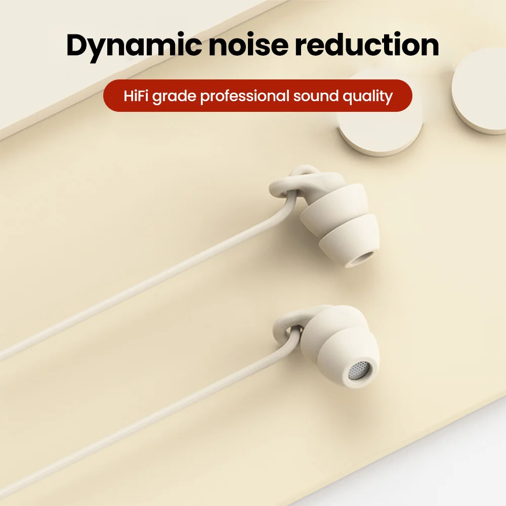 Auriculares de silicona suave con cable, manos libres, tipo C, conector de 3,5mm, intrauditivos para dormir, con cable, con micrófono, Control en línea