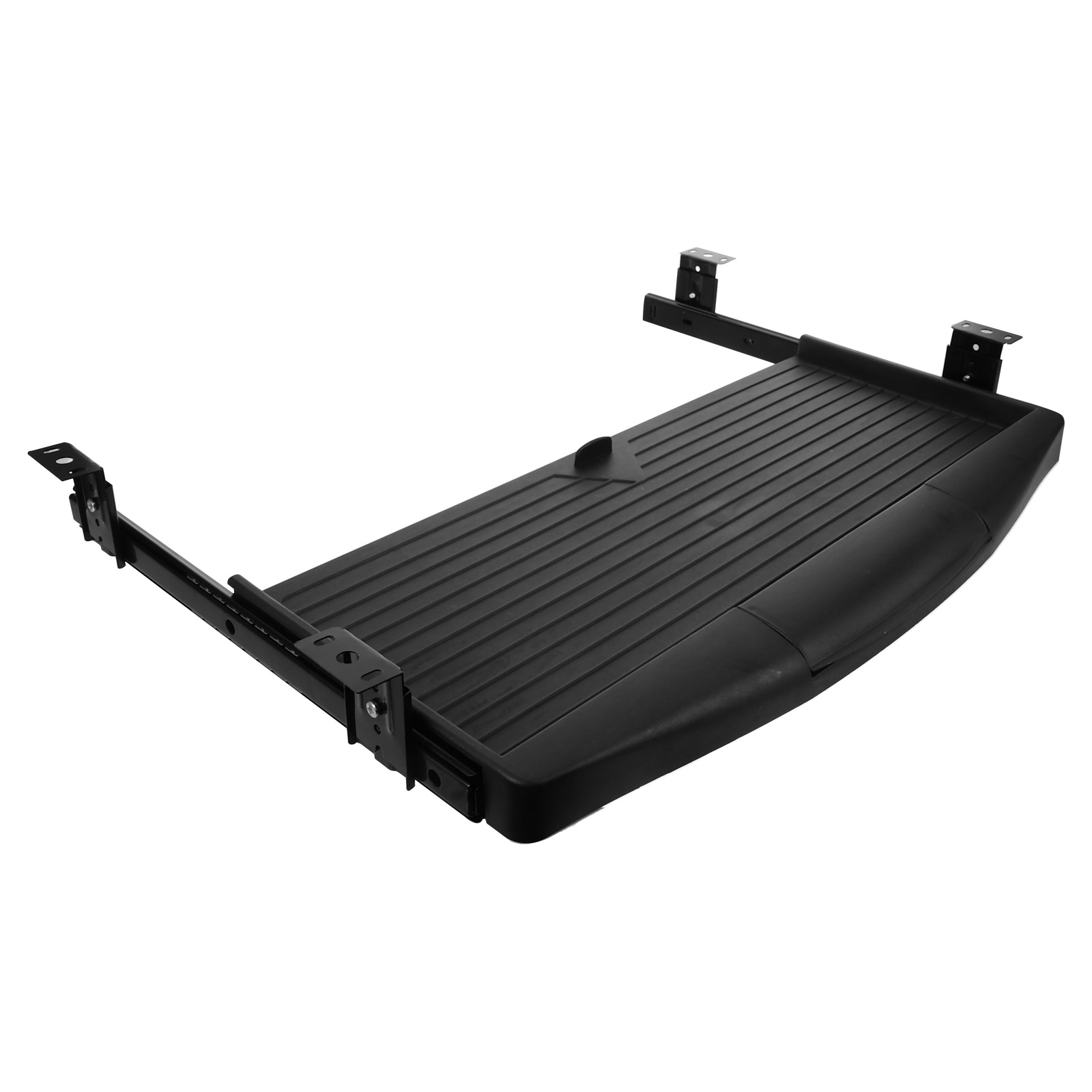 Bandeja de teclado preta estilo gaveta suporte de teclado de computador ganizer sob bandeja de armazenamento de mesa placa de armazenamento multiuso escritório