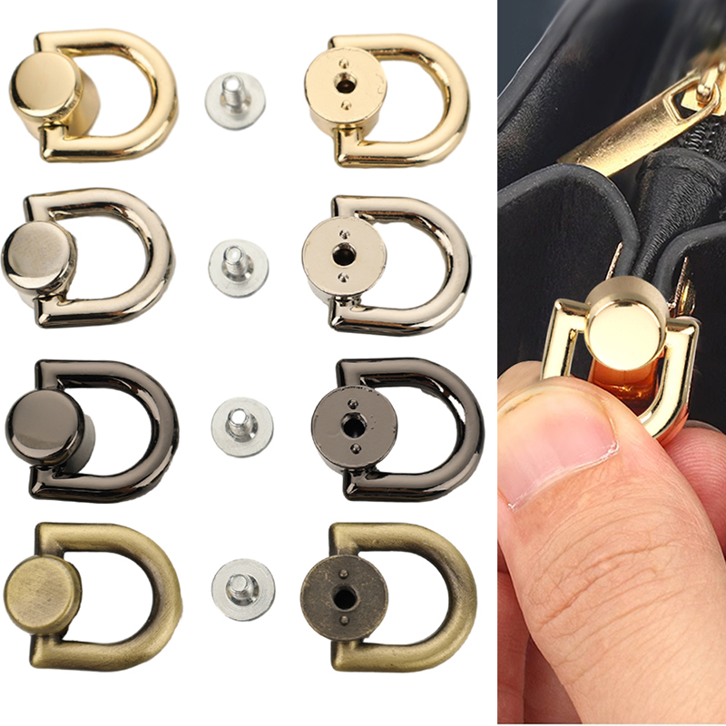 Bolsa de anillo en forma de D, hebillas de Clip lateral, hebilla Retro de Metal doble D, asas de cadena para bolso, conector, correa para bolso, accesorios de Hardware