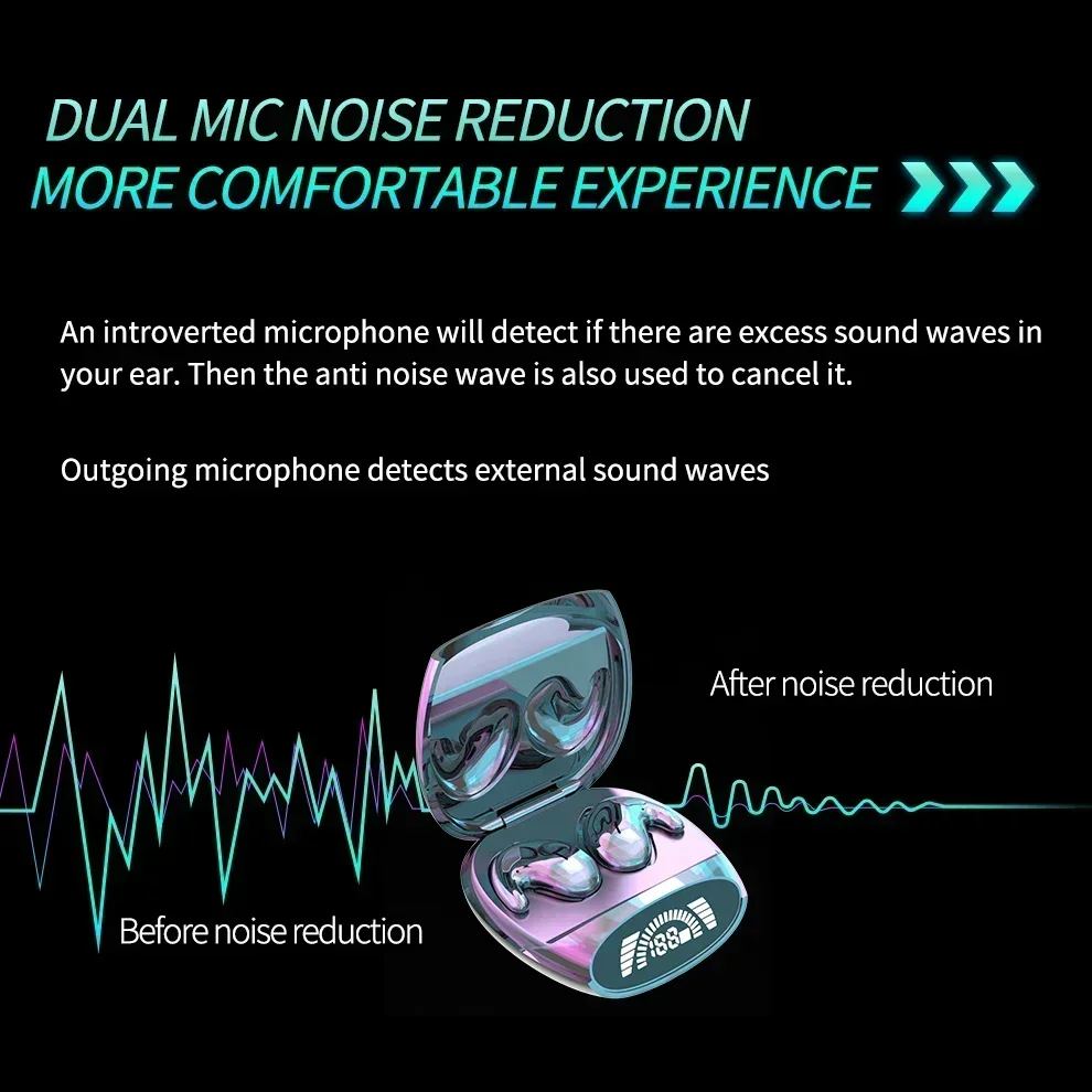 Esportes sem fio fones de ouvido bluetooth highend tws dupla orelha sono no ouvido md528 mini chamada indolor com cancelamento ruído fino