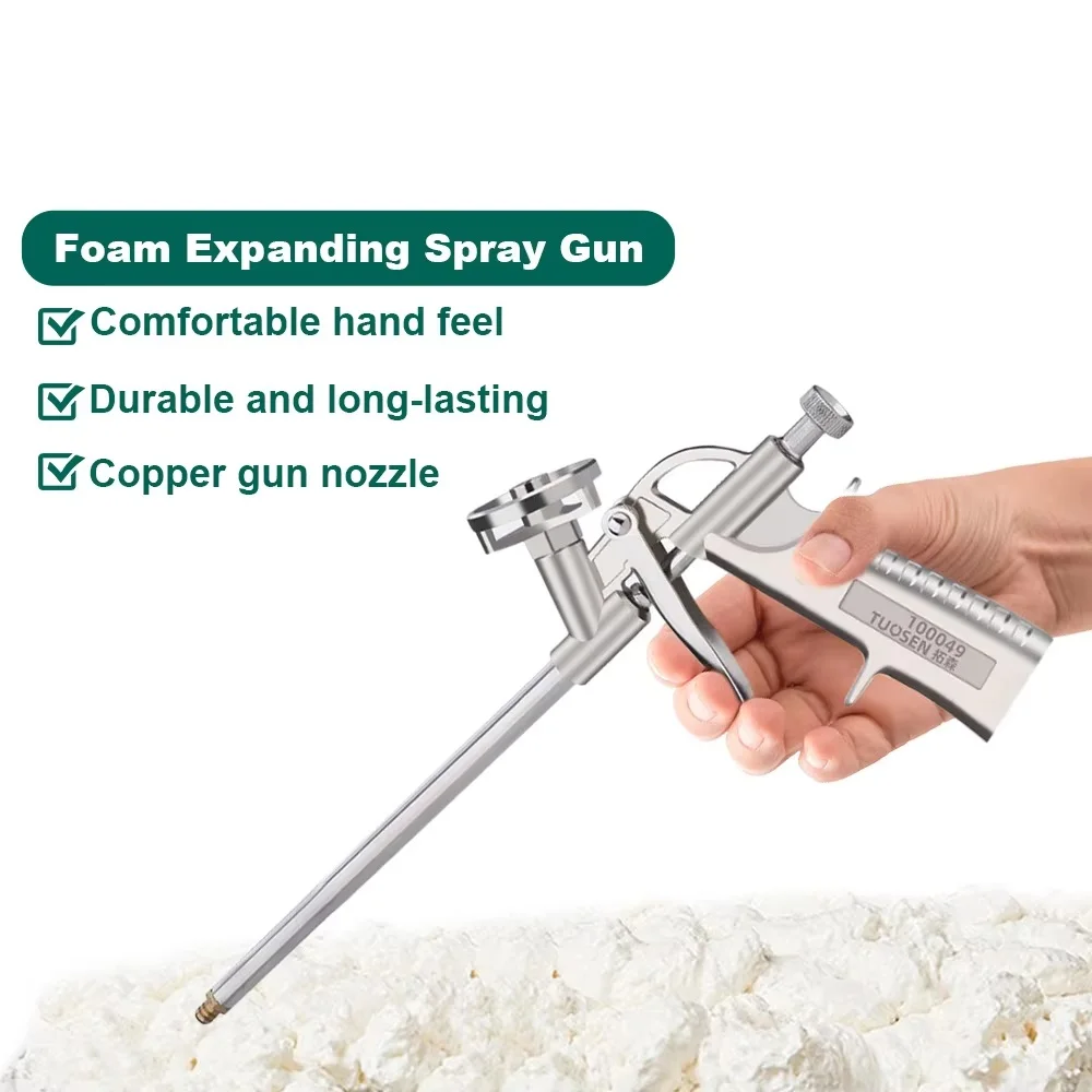 Professional Polyurethane Foam Gun - All-Metal Construction for Precise Sealant Application & DIY Projects