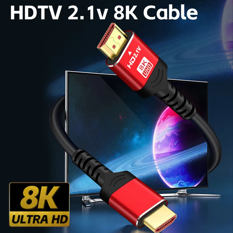 Kabel 8K HDTV 21 1M 15M 2M 48Gbps eARC Dolby Vision Ultra High Speed kompatybilny z Xiaomi TV Box PS5 60Hz