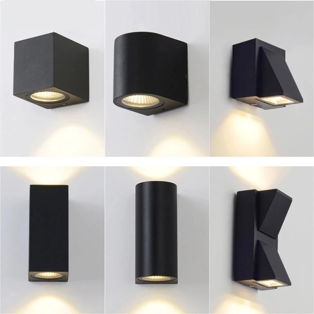 LED-Wandleuchte für den Außenbereich, wasserdicht, IP65, Veranda, Garten, Wandleuchte und Innenbereich, Schlafzimmer, Nachttisch, Dekoration, Beleuchtung, Lampe aus Aluminium