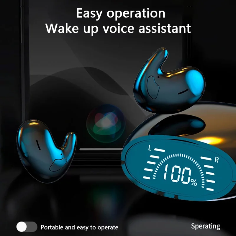 Xiaomi-auriculares invisibles para dormir, cascos pequeños con cancelación de ruido oculta, inalámbricos, deportivos, estéreo, Bluetooth 5,3