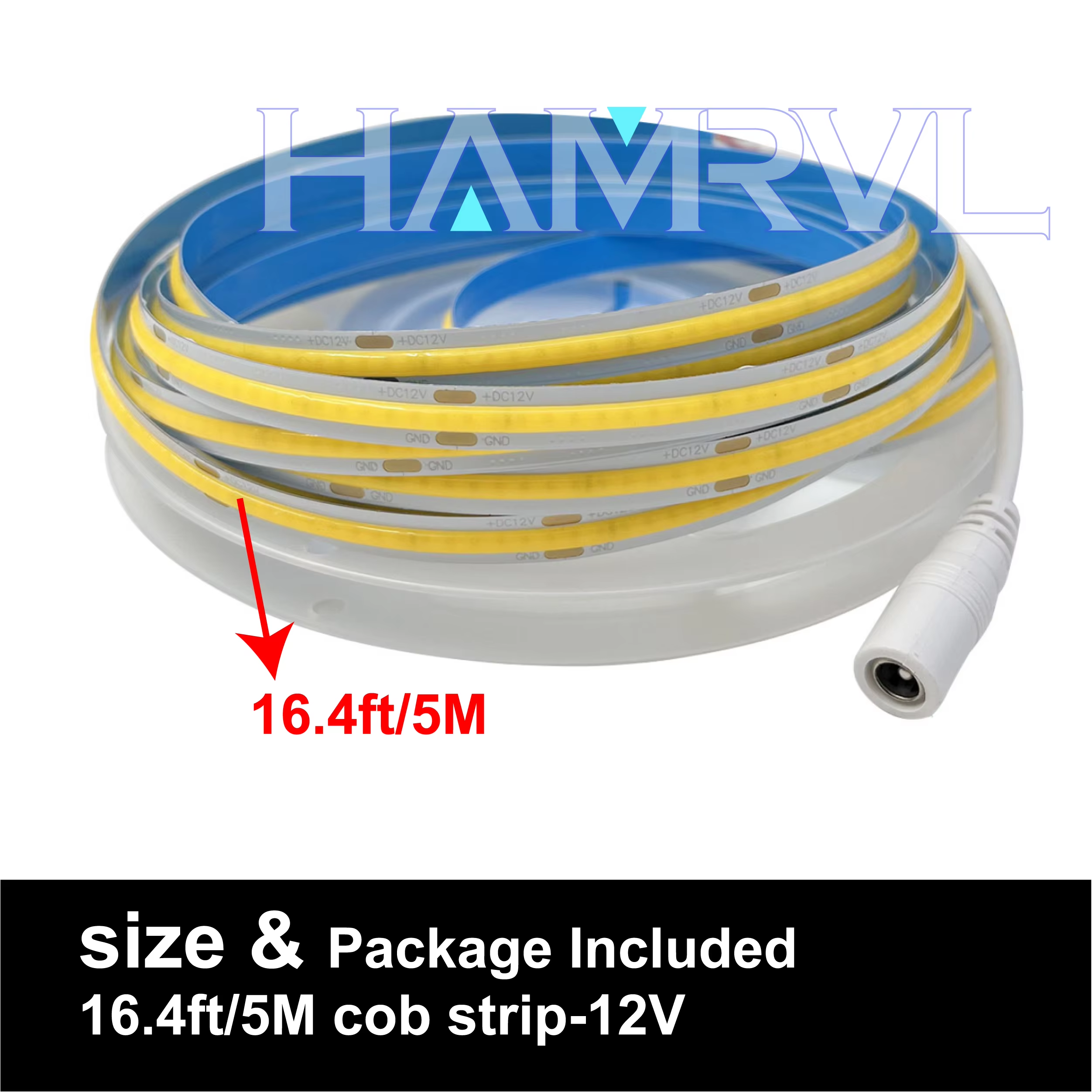 Ultrahelle COB-LED-Streifenlichter, 16,4 Fuß – 320 LEDs/m, hohe Dichte, dimmbar, 3000 K–6500 K Farbtemperatur, flexibles CRI90-Bandlicht