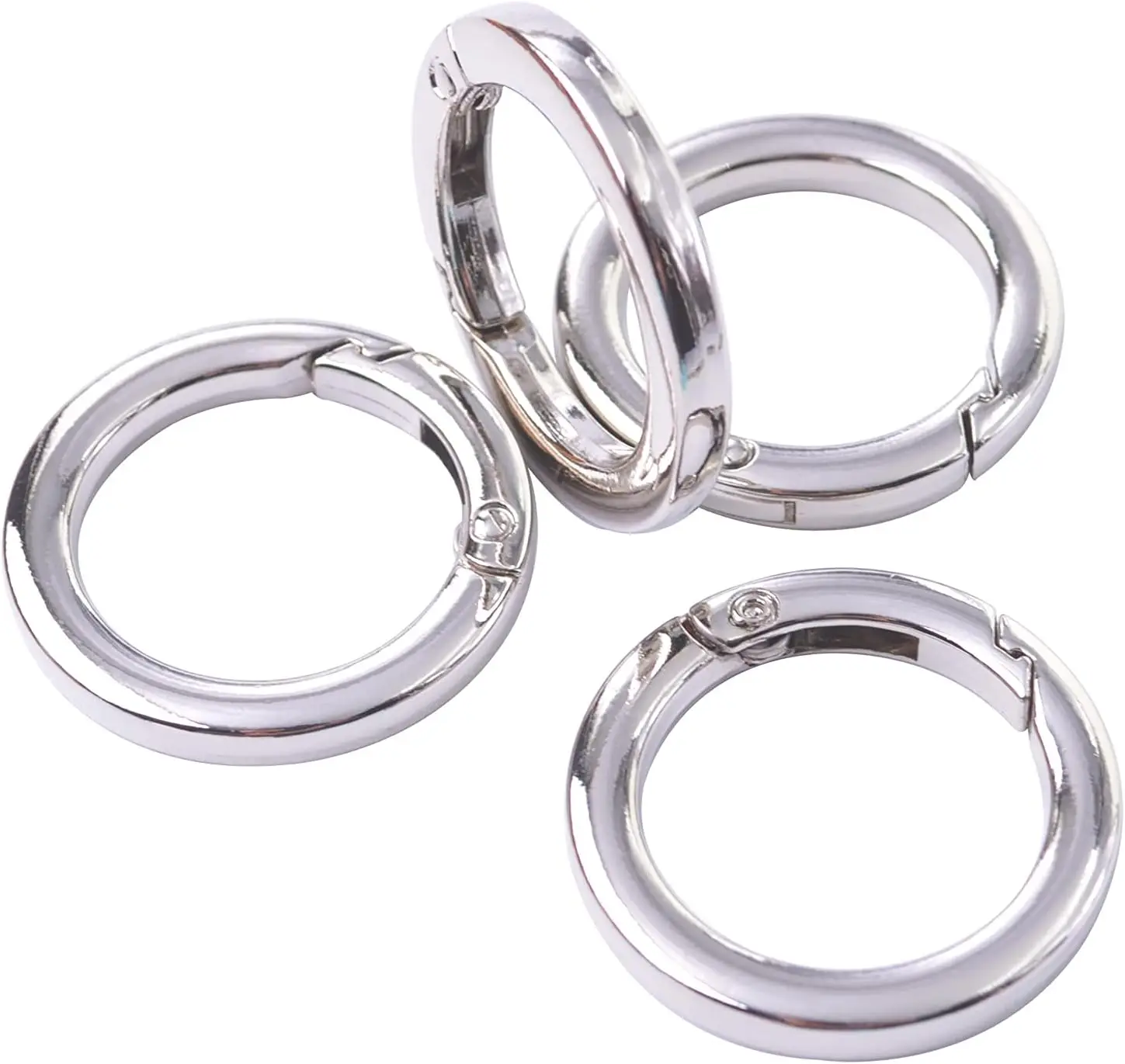 2-10Pcs/lot Spring Gate O Ring Openable Keyring Key Leather Bag Handbag Belt Strap Pendant Buckle Snap Clasp Clip Trigger Hook