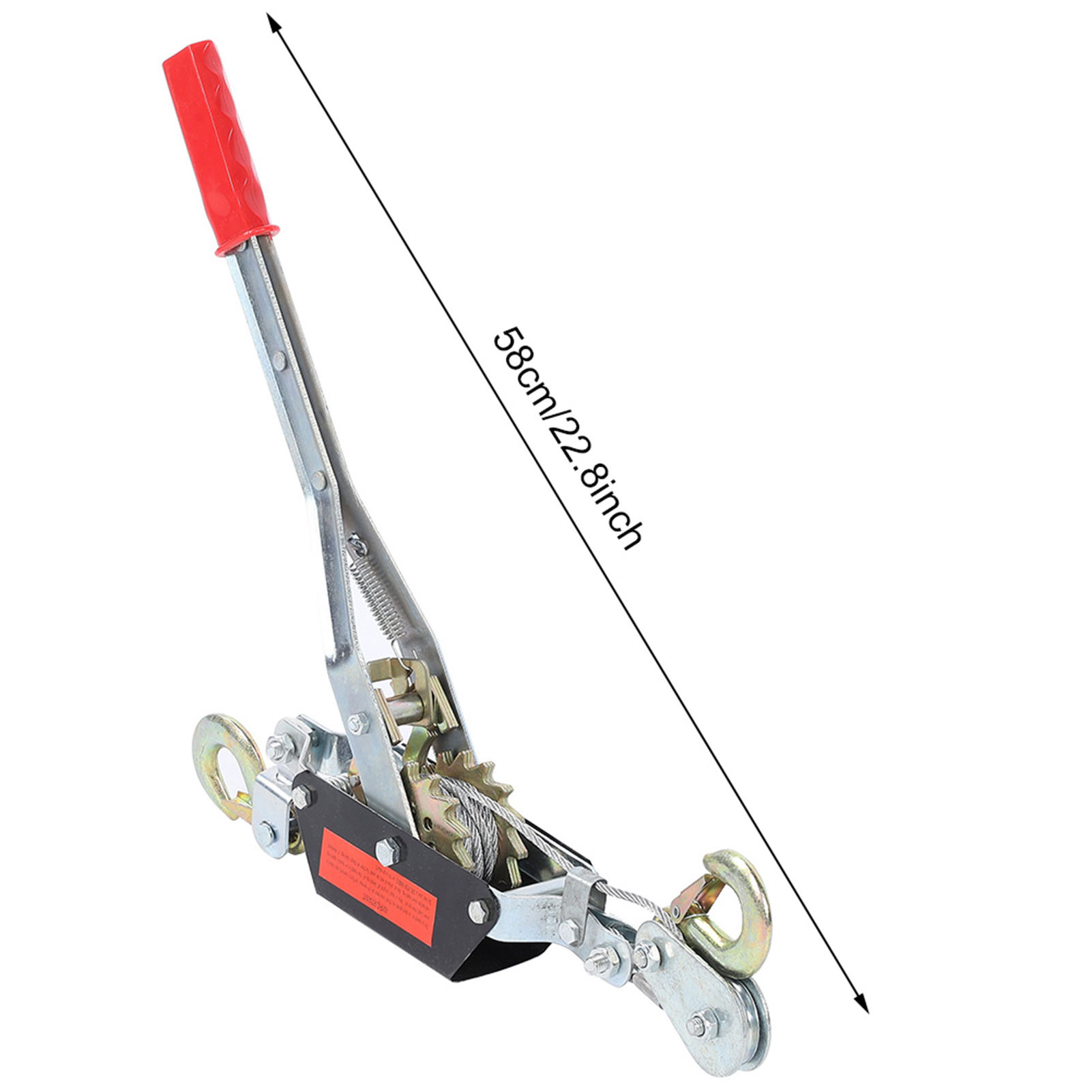 Wire Rope Hand Power Puller Tighten Tool Mini Tightener Double Hook Lifting Tool(2 Ton)