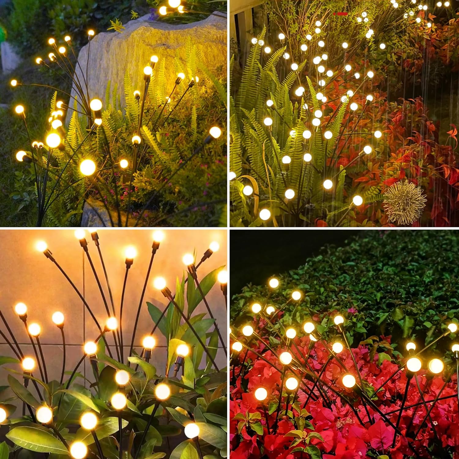 10 LED lumières de jardin solaires luciole lumières solaires imperméables en plein air pour cour Patio voie décorations de noël lampe solaire