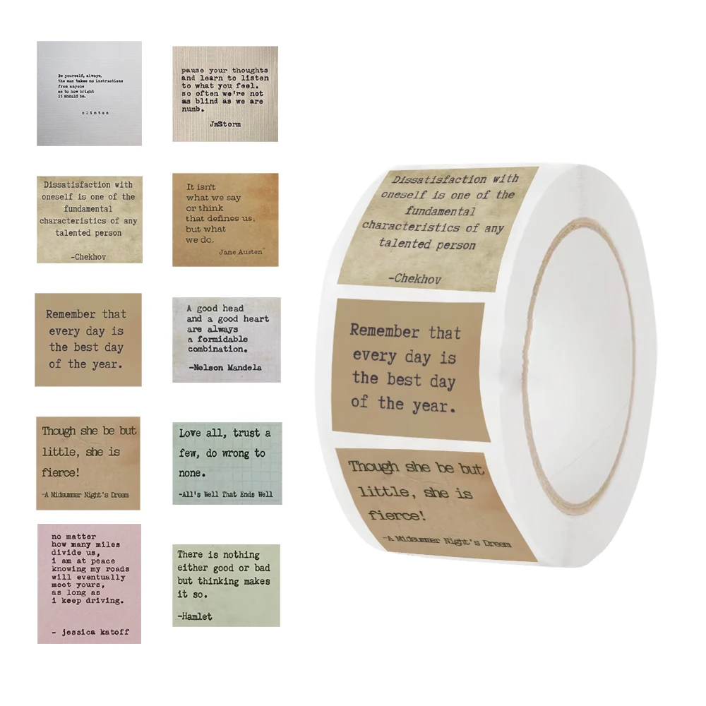 Rollo de pegatinas de recompensa de la Biblia para niños, pegatinas motivadoras con palabras para profesores de escuela, papelería para estudiantes, 500 piezas