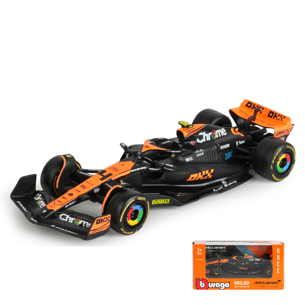 Nuevo 2024 F1 Bburago 1:43 Mclaren Mcl38 Miami Gp Monaco Gp Amg W15 F1 aleación miniatura Diecast modelo F1 campeón Mcl38 juguetes regalo