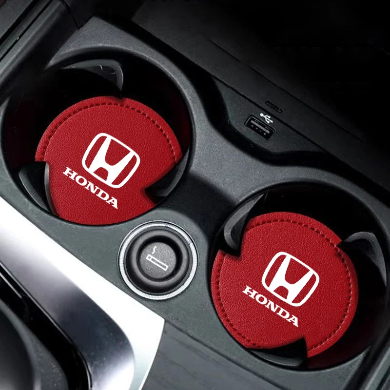 Posavasos para coche, almohadilla antideslizante con ranura para taza de agua para Honda Civic Accord Fit CRV Jazz Odyssey Prelude Insight Legend Stream HRV Pass, 2 uds.