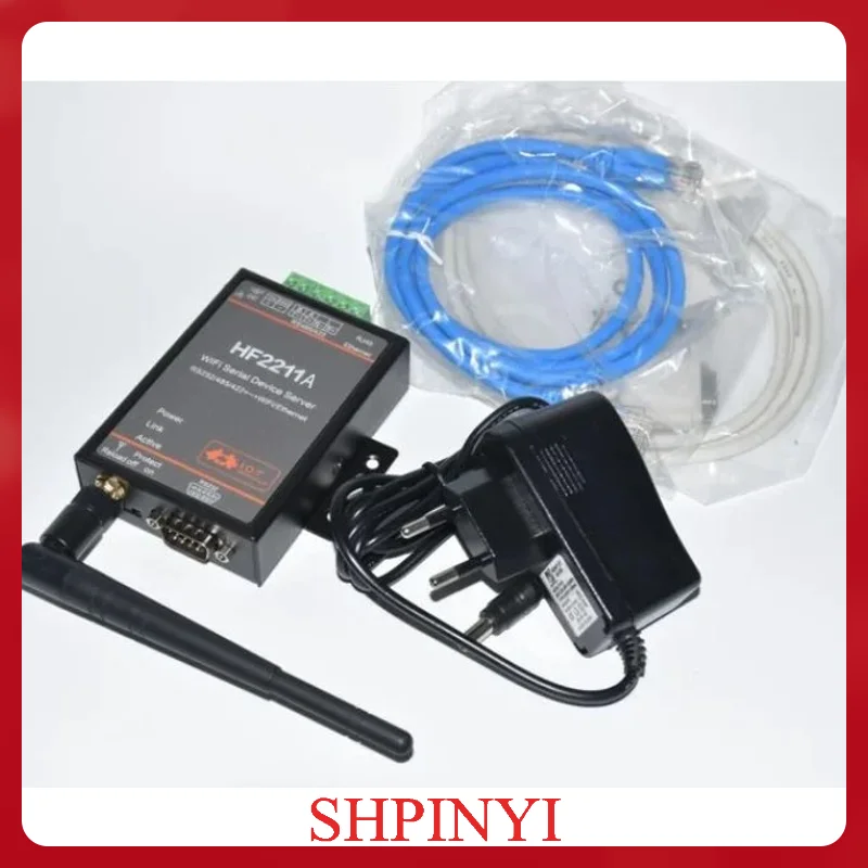 Módulo Conversor Ethernet para Automação Industrial, Transmissão de Dados, Serial HF2211 para WiFi, RS232, RS485, RS422 para WiFi, HF2211A