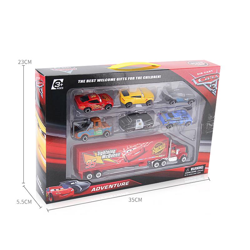 6-7 stks/set Disney Pixar Auto 3 Lightning Mcqueen Oom Truck Jackson Storm 1:55 Diecast PVC Auto model Speelgoed Kinderen Jongen Xmas Kid Gift