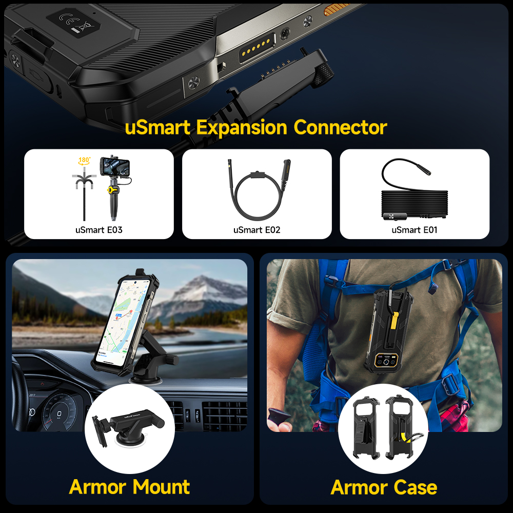 【Мировая премьера】Ulefone Armor 27 Pro 5G Защищенный телефон 10600 мАч Смартфон 50 МП Камера 64 МП Ночная съемка Android 14 До 24 ГБ+256 ГБ NFC