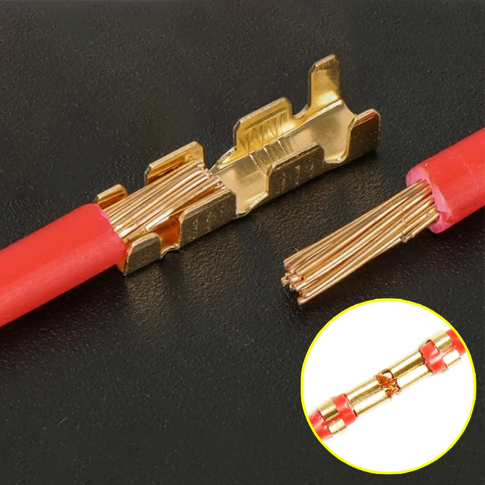 Set di connettori per cavi elettrici a forma di U Set di terminali a crimpare per blocco cavo di cablaggio rapido 0,5-1,5 mm2 con kit di tubi termorestringenti