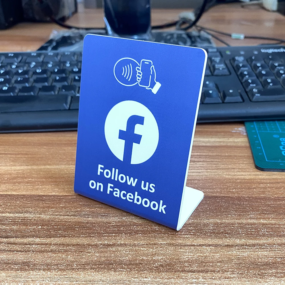3"X4"Boost your followers fast and easily with our Instagram Facebook NFC Socail Media Tap Display Stand