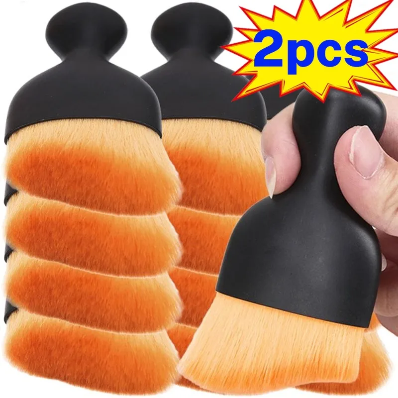 Cepillo de limpieza para teclado de ordenador, Kit de limpieza antiestática, herramienta de lavado para salida de aire de coche, para PC, portátil, auriculares, limpiador de impresora, 2/1 Uds.