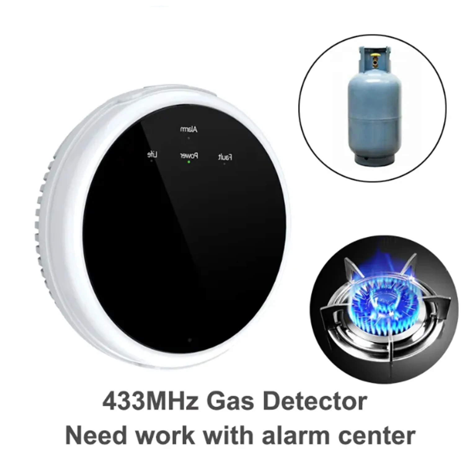 Detector inteligente de vazamento de gás natural, wi-fi, controle por aplicativo, digital, led, alarme de gás combustível, alta sensibilidade, plugue ue