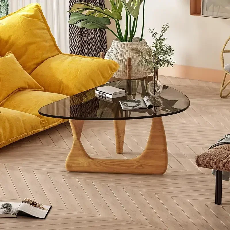 แก้วกาแฟตาราง Nordic Tempered โปร่งใสขนาดเล็ก Morden Apartment Luxury Minimalist Tea Hall ออกแบบเฟอร์นิเจอร์ใหม่