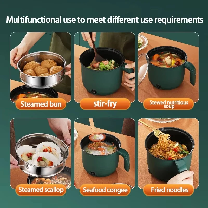 Mini olla de cocina casera de capacidad, olla arrocera multifuncional, sartén antiadherente, Material de seguridad, olla portátil, electrodoméstico