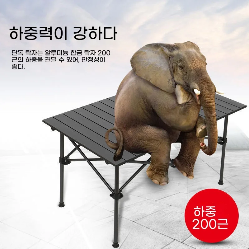 휴대하기 쉬운 가방이 있는 야외 접이식 테이블 자율 주행 여행을 위한 경량 에그롤 긴 테이블 휴대용 캠핑 피크닉 데스크