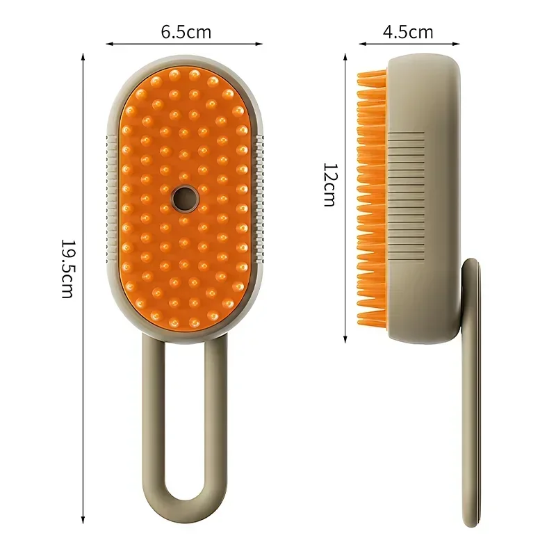 고양이 전기 스프레이 스팀 브러시, USB 충전식 접이식 빗, 애완 동물 털 제거 청소 마사지 빗, 애완 동물 미용 용품, 3in 1 애완 동물 청소 스프레이, 마사지 빗, 애견고양이 빗강아지 빗 미용