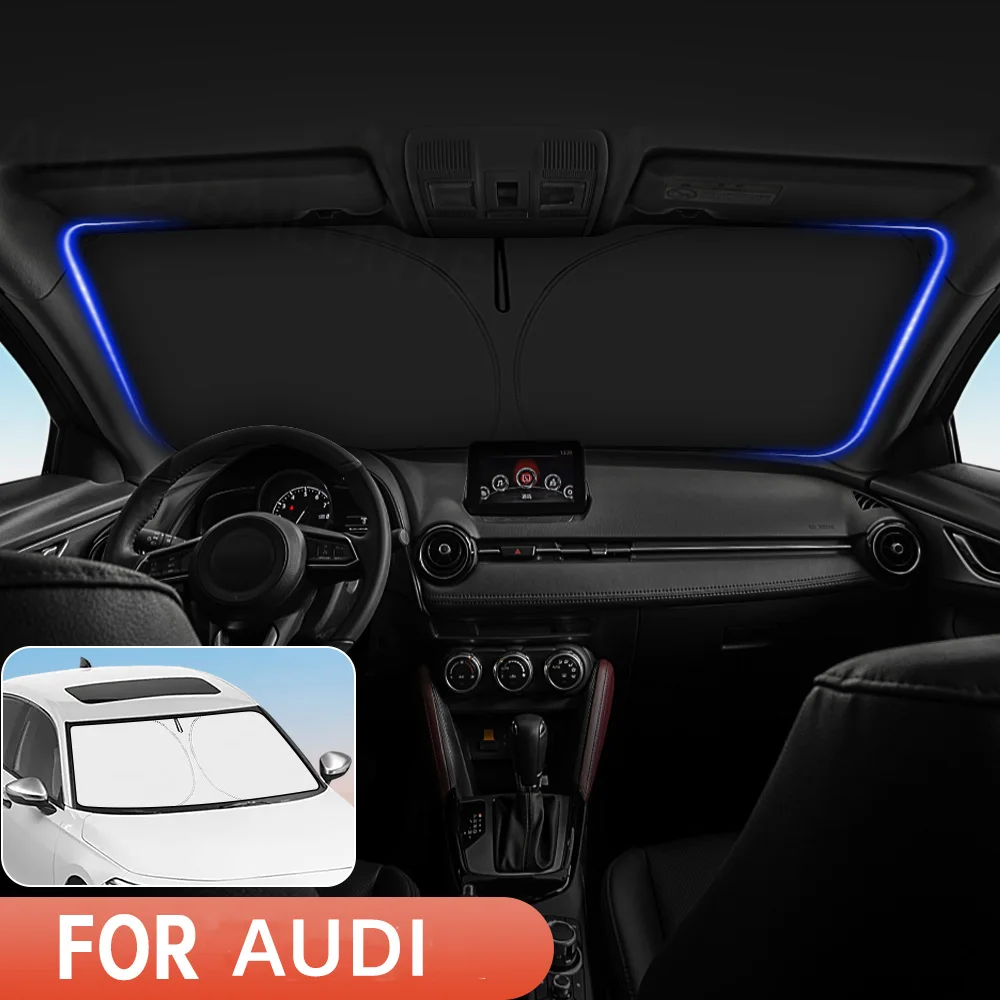 Für Audi A6 A7 A8 Q3 A5 A7 A8 Auto Windschutzscheibe Sonnenschutz Abdeckung Frontscheibe Sonnenschutz Visier Auto Innen UV Schutz
