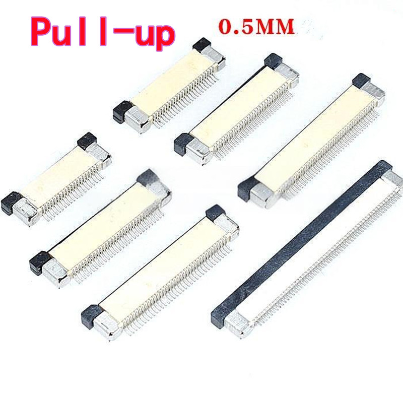 10PCS 0.5MM FPC Slide Connector 4P 6/8/10/12/14/16/20/24/30P/40/50P Pull-up Pull-down Flip-down connection Flat Cable Socket