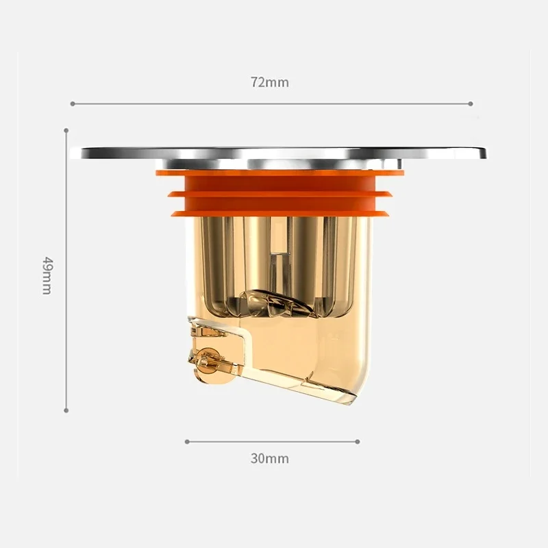 Dreno de chão magnético com fechamento automático, à prova de odor e insetos, desodorante, anti-odor, sem cheiro, banheiro, esgoto, chuveiro