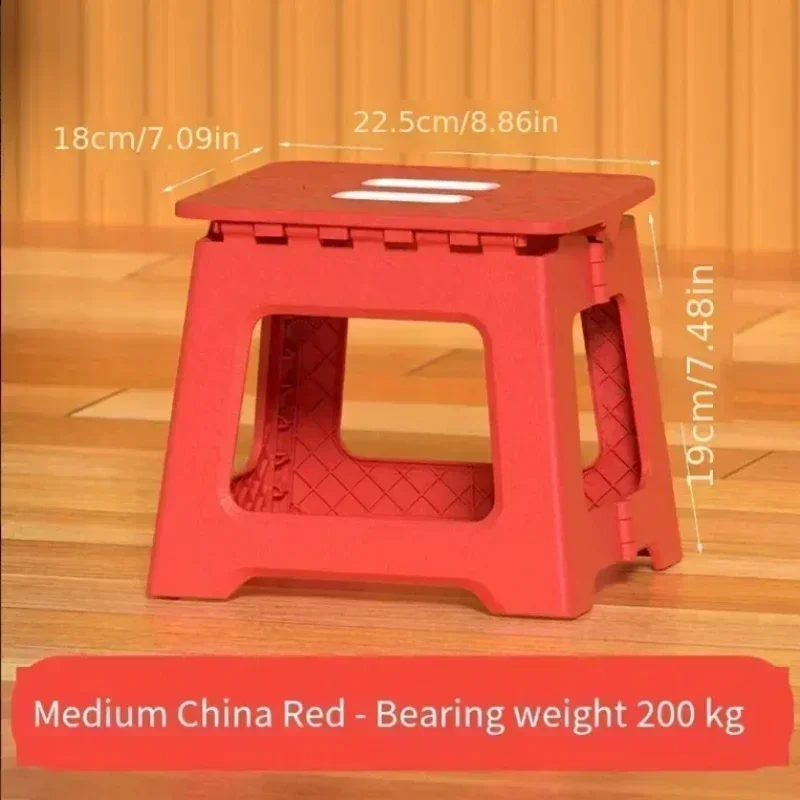 ‌2025 Portable Folding Stool for Adults Kids - Lightweight Camping Fishing Saddle Chair Thickened Plastic Small Folding Stool