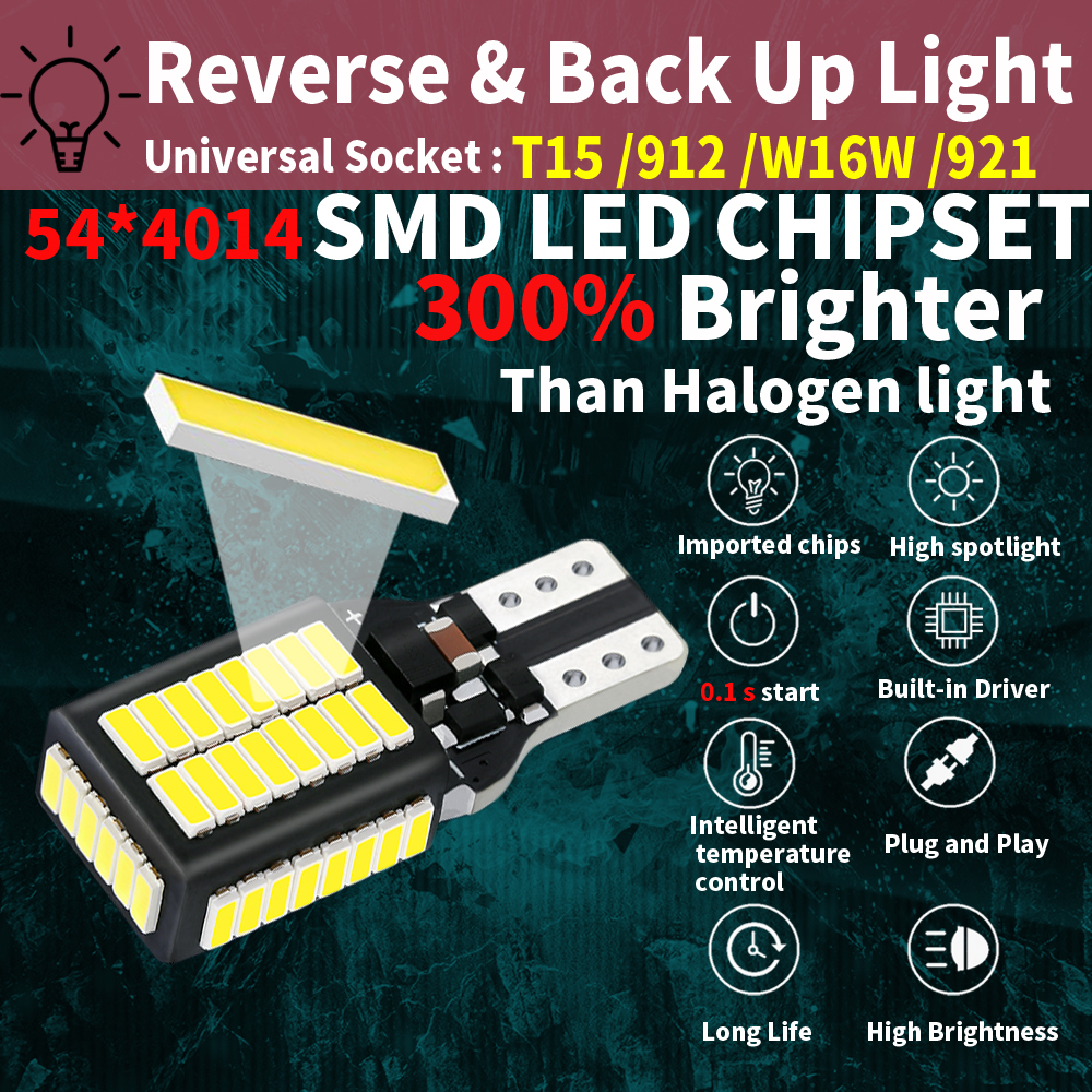 2 uds W16W T15 921 912 bombillas LED Canbus de luz de marcha atrás para Audi A1 8X1 8XK A3 8P A4 B9 B8 A5 8T A6 C7 C6 A8 4E