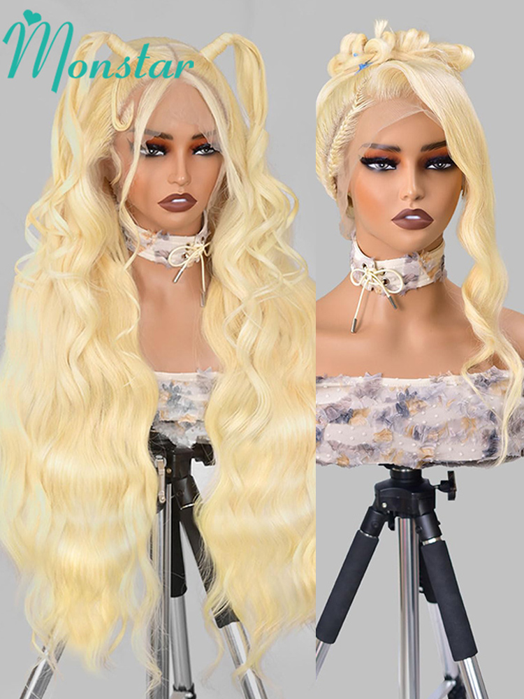 13X4 13X6 Trong Suốt 613 Ren Phía Trước Tóc Giả Mật Ong Tóc Vàng Màu Brasil Remy Sóng Thân Ren Mặt Trước tóc Giả Dành Cho Nữ