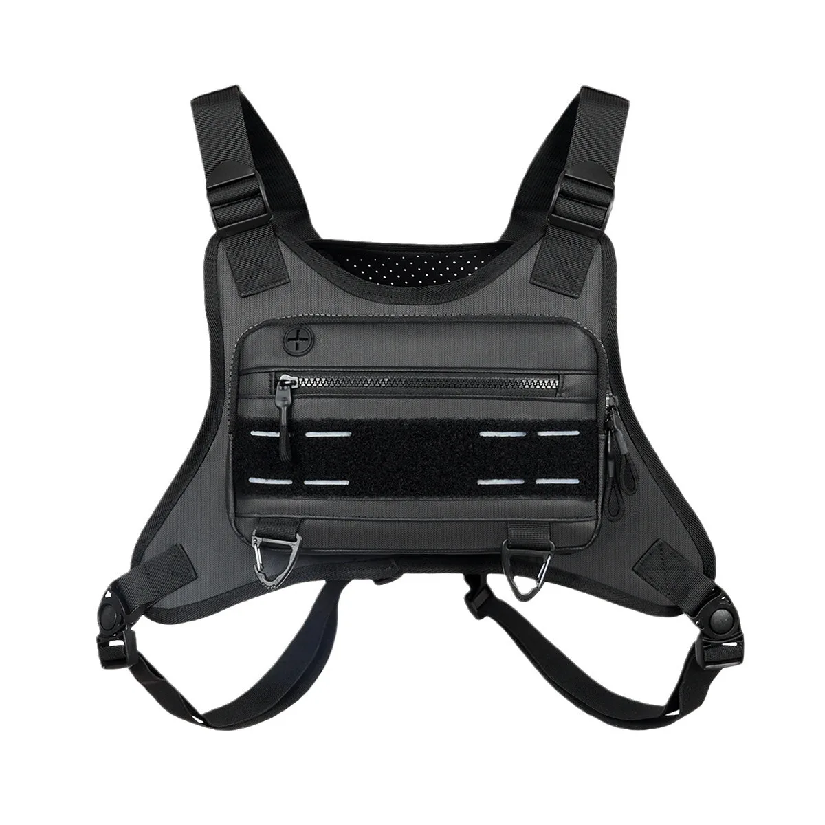 男性のオートバイ乗馬戦術チェストバッグアウトドアスポーツバックパックポータブル携帯電話ベストバッグデュアルショルダーフロントとバック