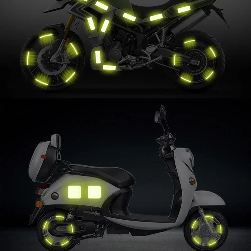 20 Teile/satz Bunte Auto Motorrad Radnabe Reflektierende Streifen Aufkleber Auto Styling Aufkleber Aufkleber Auto Moto Decor Aufkleber