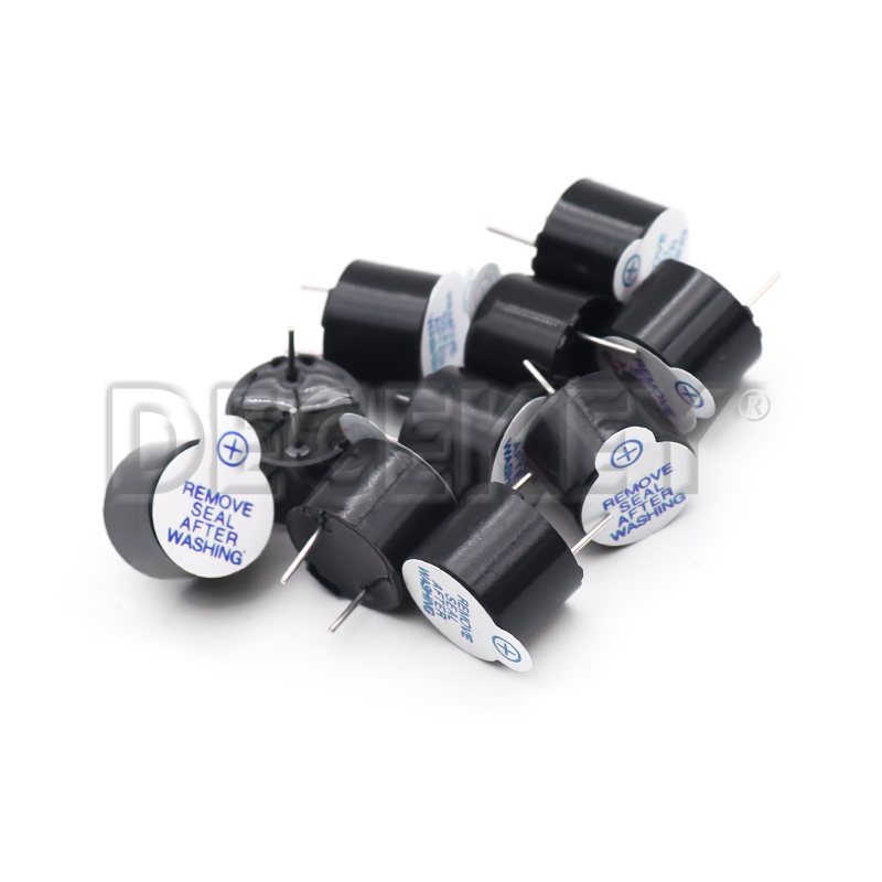 10 uds/lote 12*9,5 MM 3V 3,3 V 5V 12V zumbador activo tono de pitido continuo largo magnético