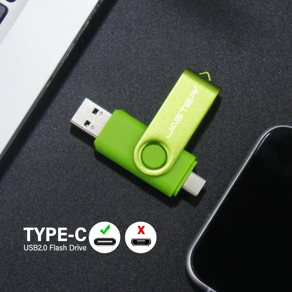 TYPE-C 2in1 High-capacity Speed USB Flash Drive 128GB Free Key Chain Pen Drive 64GB Business Gift Memory Stick Phone U Disk 32G