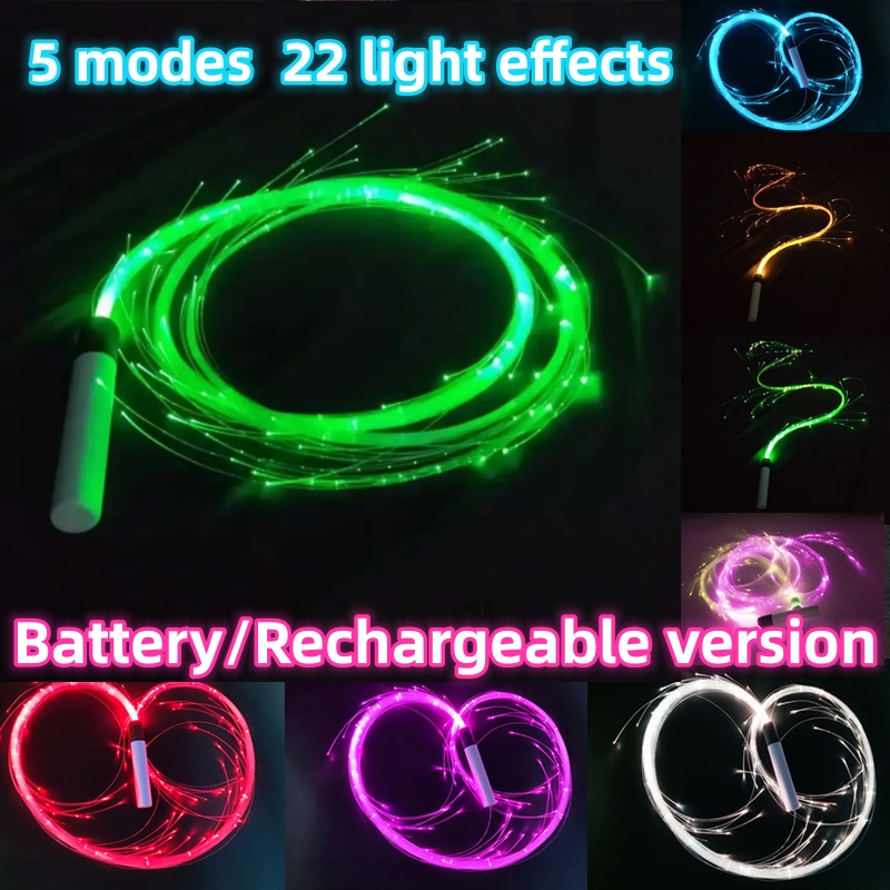 LED-Glasfaserpeitsche 360 °   Drehbares, superhelles, leuchtendes Rave-Spielzeug, EDM, Pixel Flow, Spitze, Tanz, Festival, Party, Disco, Tanzpeitschen
