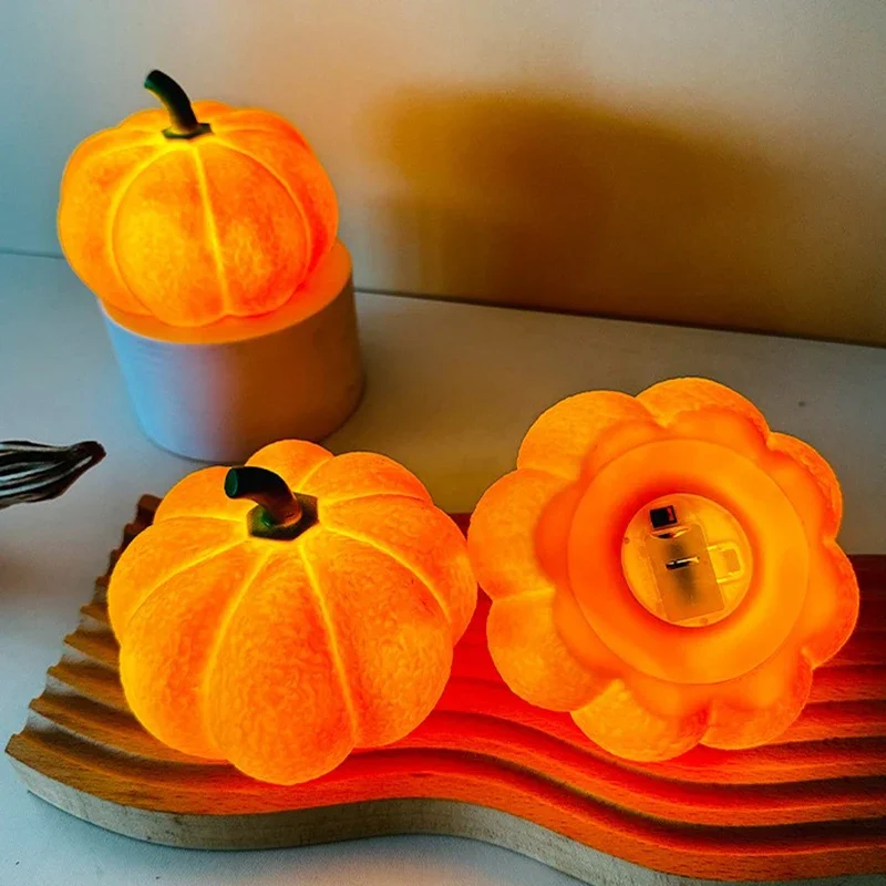 ハロウィン パンプキン LED ナイトライト 電池式 暖かいランタン 子供部屋の装飾 トリックオアトリート パーティー ホーム ホリデー デコレーション