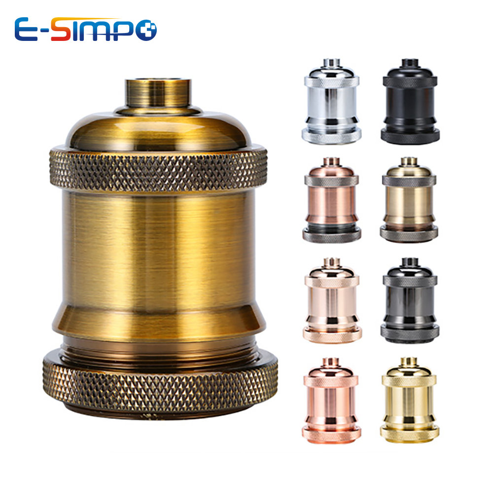 E27 E26 Винт Эдисона Винтаж Ретро Старая Мода Бронза Промышленный Декоративный DIY Подвесной Антикварный Подвесной Светодиодный Держатель Лампы Розетка